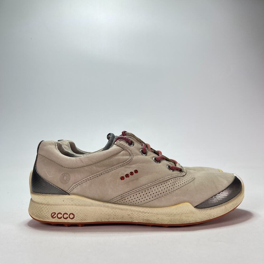 ECCO Biom Light Grey Leather Hybrid Low Top Spikeless Golf Shoes Women's Size 8